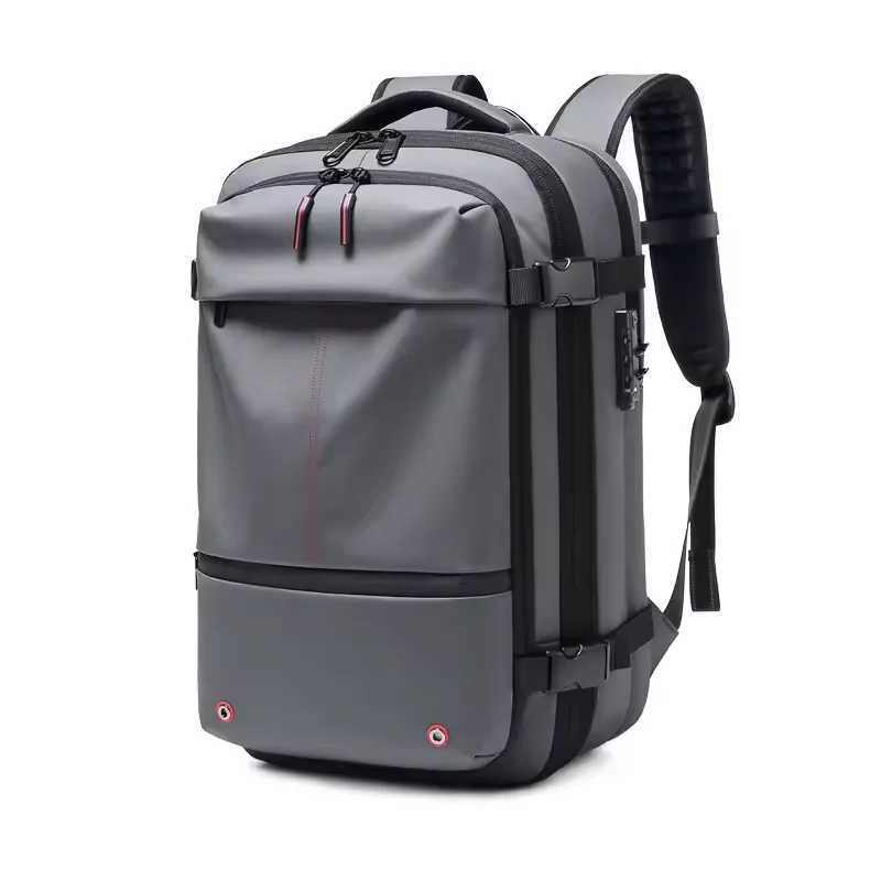 Travel Men 17 inch laptop bag vacuum compression pack Busin large capacity school bag expansion outdoor bag W250329