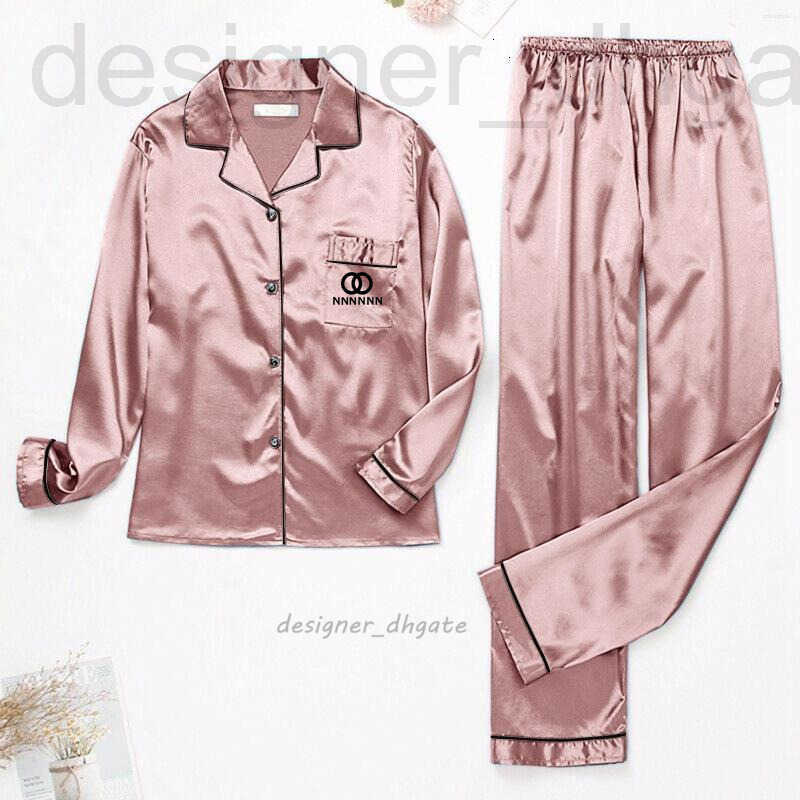 Women's Sleepwear designer Designer For Women Winter Long Sleeves Sexy Lingerie Satin Sets Female Night Clothes Silk Pyjamas Loungewear PS99