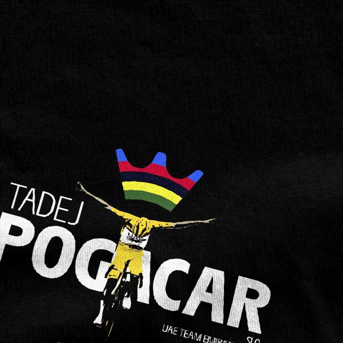Mens Tadej Pogacar Cycling Pogi Team T-Shirts Cotton Clothing Summer Tour-De France Short Sleeves O-Neck Tshirt Large Size X250329