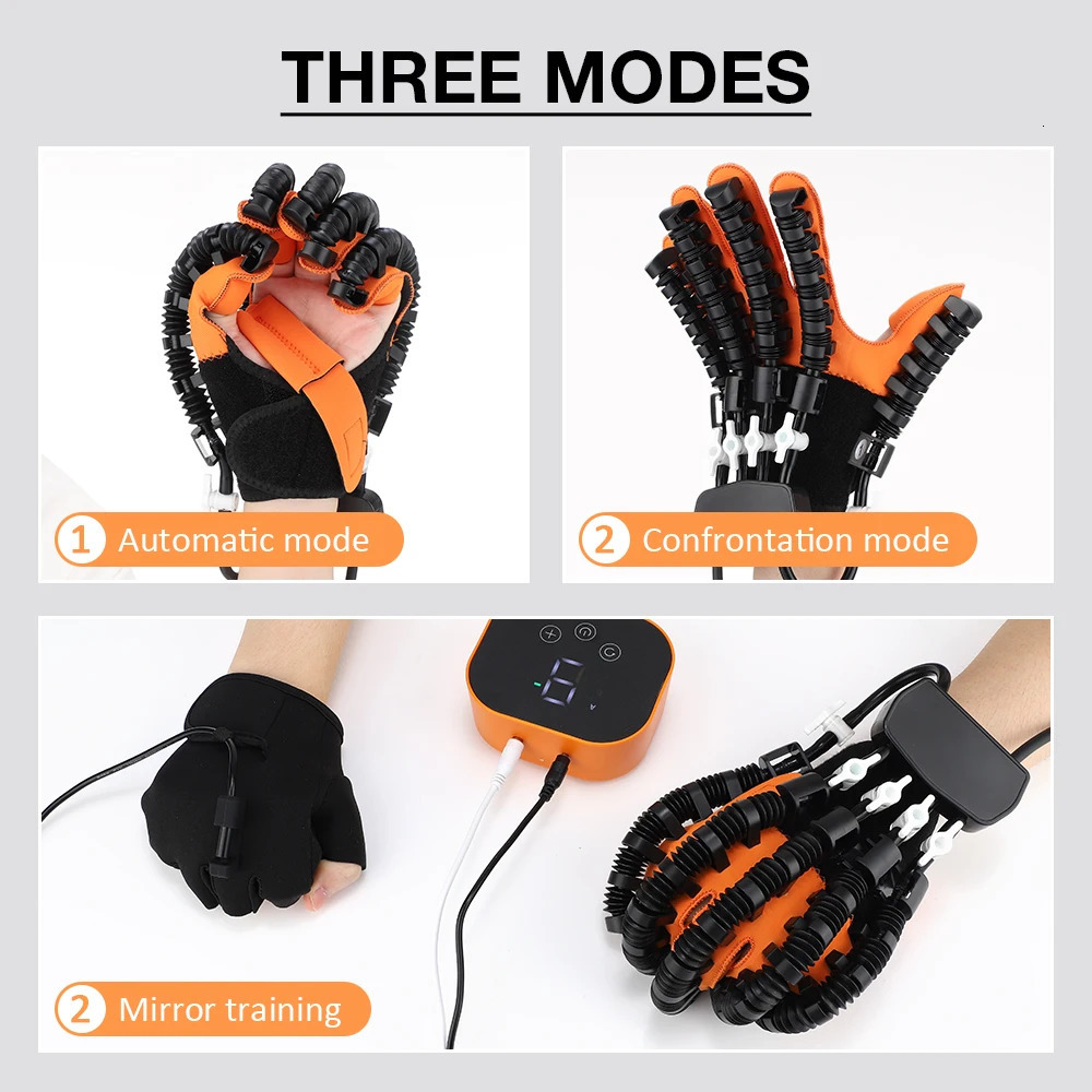 Left Right Hand Finger Rehabilitation Exerciser Robot Gloves Stroke Hemiplegia Cerebral Infarction Training Equipment Therapy 250328