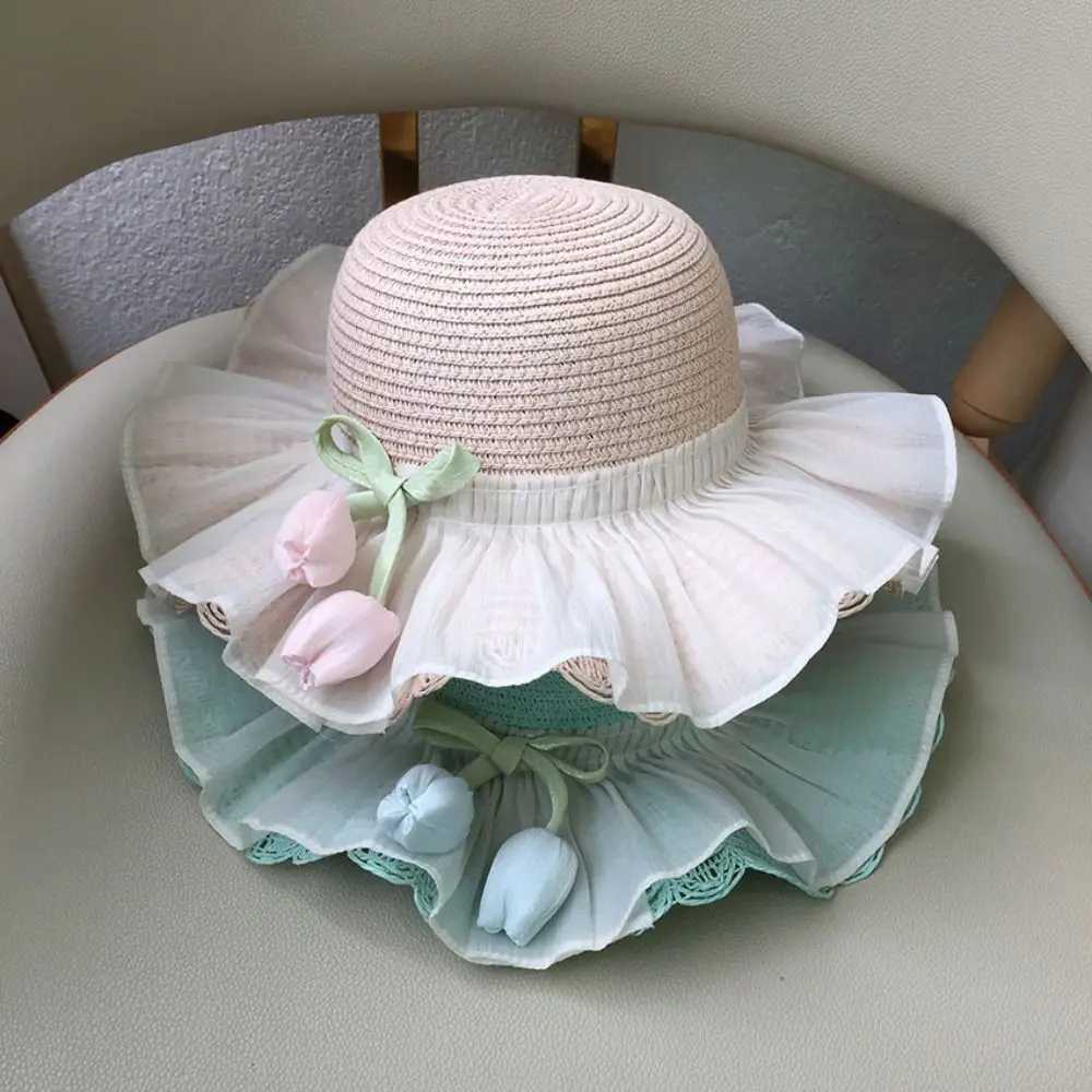 with Same Style Crossbody Bag Tip Straw Sun Hat Shading Hat Korean Style Girls Bucket Hat Anti-UV Sun Hat Fisherman Cap X2503298