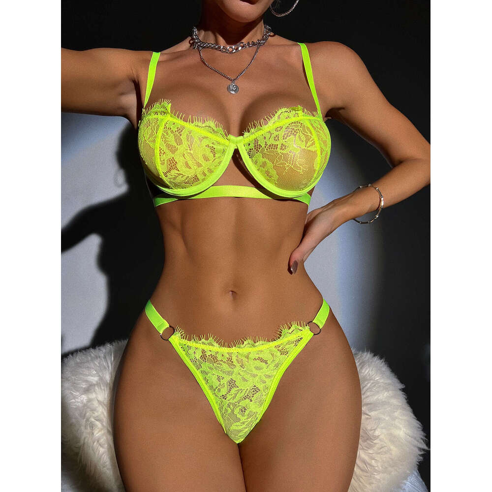 Sexy Lingerie Fun Lace Wrapped Chest Strap Sexy Perspective Seductive Lingerie Set Women S Multi Color Style