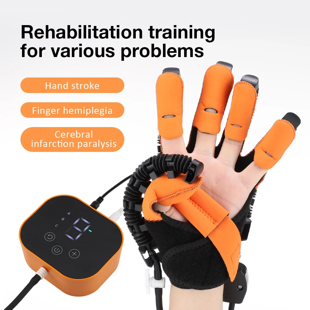 Left Right Hand Finger Rehabilitation Exerciser Robot Gloves Stroke Hemiplegia Cerebral Infarction Training Equipment Therapy 250328