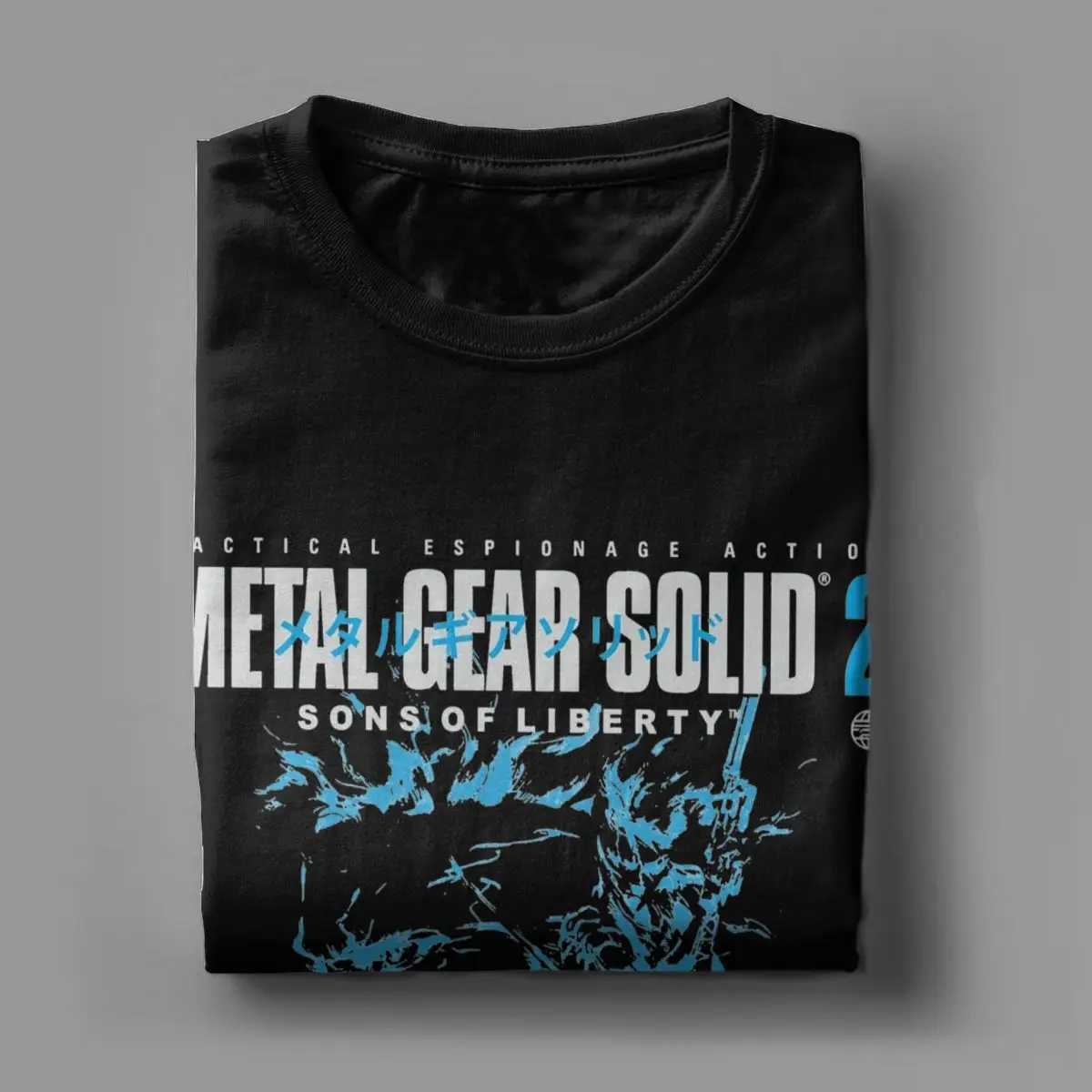 Hipster MGS2 Snake And Raiden Metal Gear Solid T-Shirt Men Crew Neck Pure Cotton T Shirts Short Slve Ts Unique Clothes X2506071