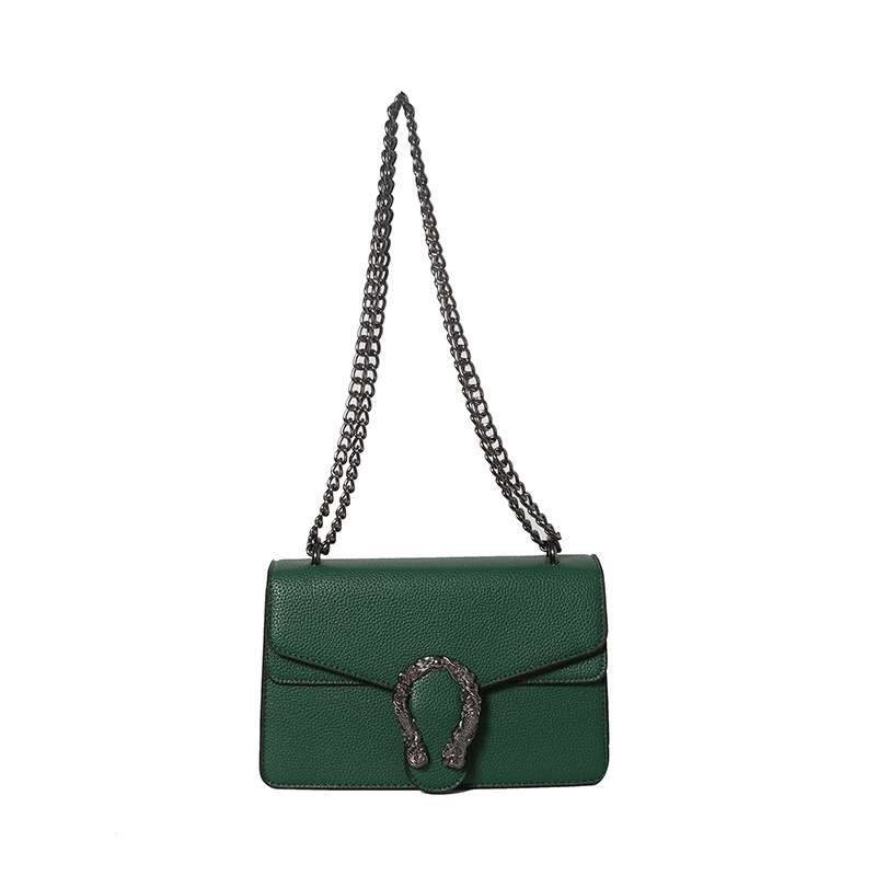 Handbag Female bridal bag Fashion single shoulder female bag lychee print chain crossbody bag 2025s hot