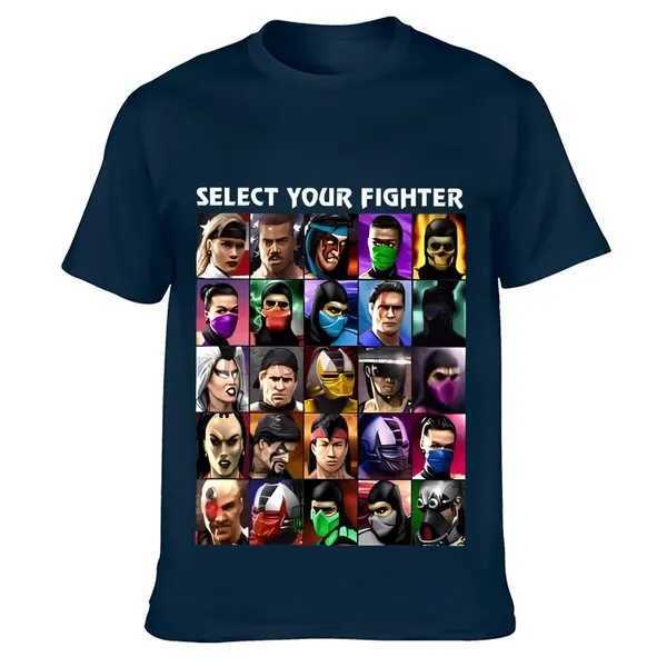 Men Tshirt Select Your Fighter Umk3 Mortal Kombat T Shirt Printed T-Shirt Tees Top X250329