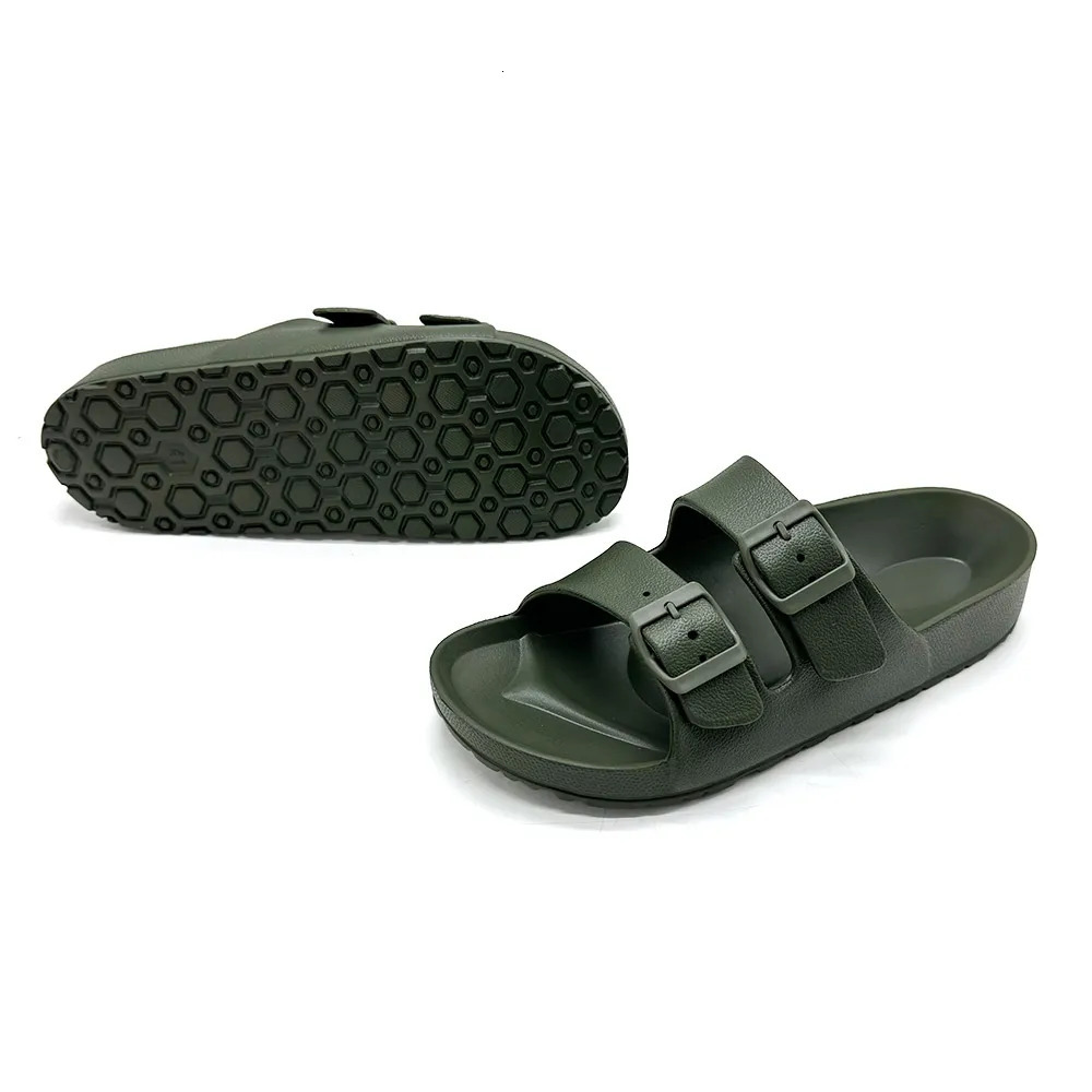 Mens Summer Flip Flops Outdoor Slippers Soft EVA Beach Slippers Home Indoor Slides Comfortable Solid Color Couple Sandals Shoes 250328