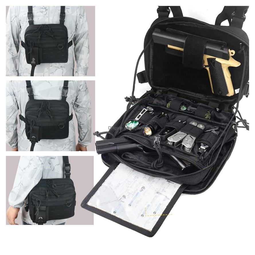 2025--Outdoor Bags Conceal Carry Sling Bag Tactical Vest Pack Chest Backpack Admin Pouch Ifak Tool Drop Delivery Sports Outdoors