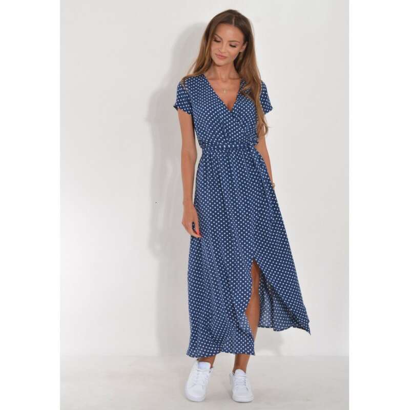Dresses for Woman Party Dresses for Woman Designer Summer Dress Undefined Goth Designer Dress 2025 Womens Summer New V-neck Printed Lace Up Dress clot