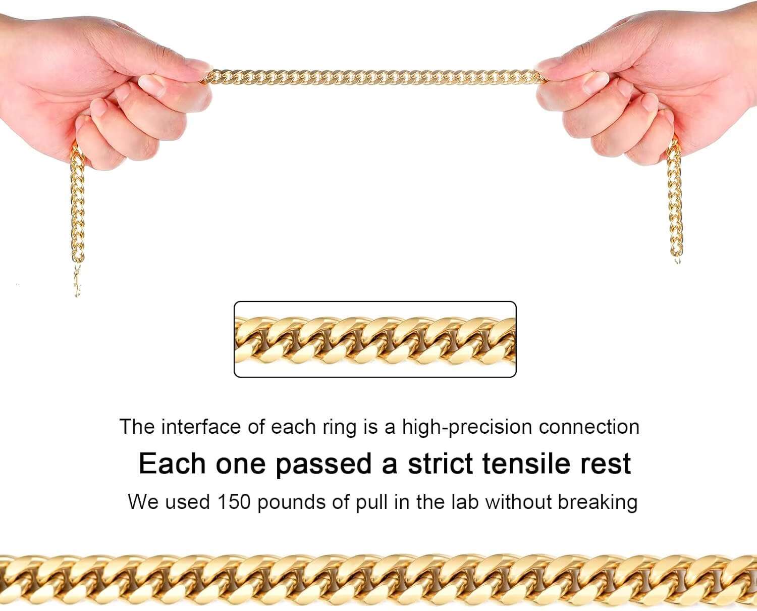 Filled Solid Chain Plated Necklace Set Gold Jewelry Cuban Stainless Steel Mens for Men Wholesale 14K 18K Gold Fashion