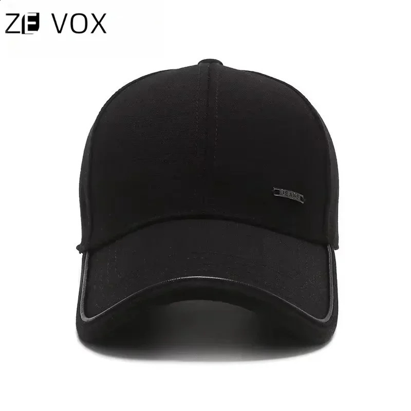 Mens Hat 2025 Spring and Summer Male Baseball Cap Casual Golf Trucker Dad Hat Outdoor Black Solid Color Windproof Adjustable Sn 250319