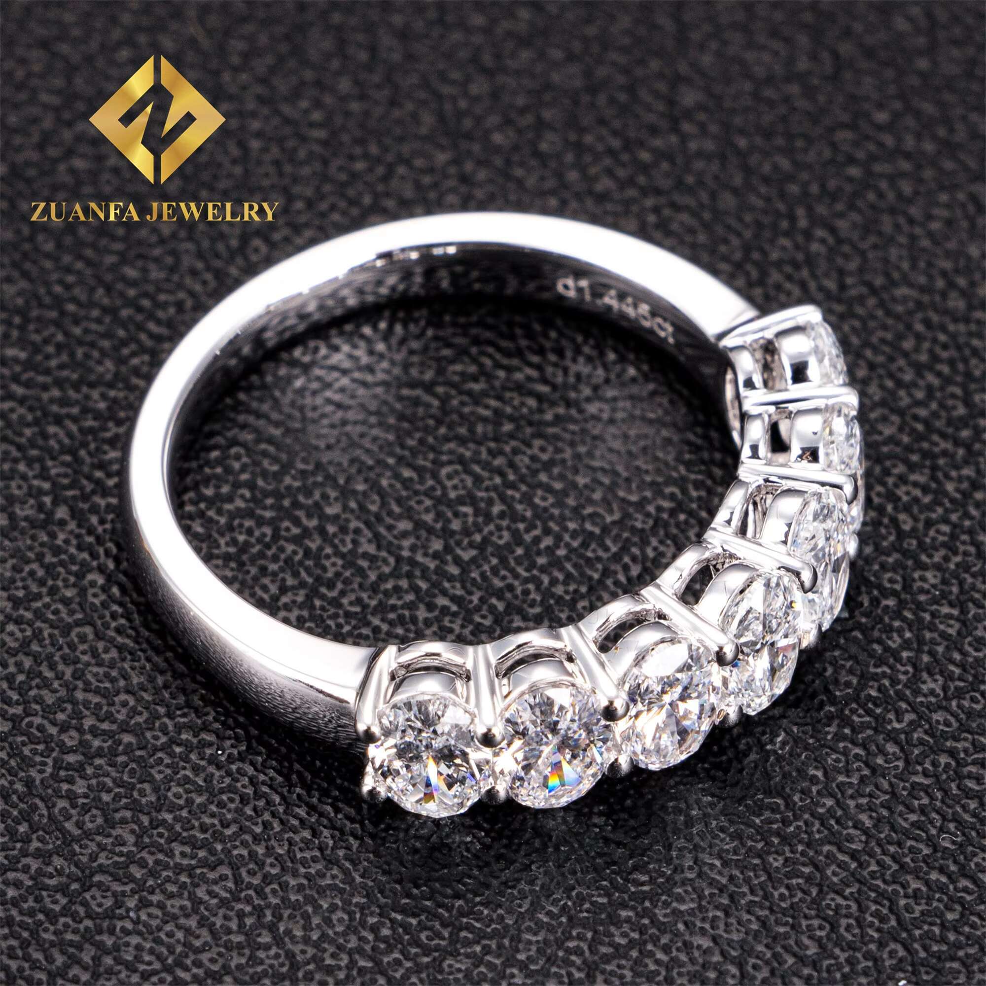 Fine Jewelry 18k Real Gold Luxury Bridal Wedding Oval 30 Points VVS-VS Clarity Lab Grown Diamond Engagement Eternity Band Ring