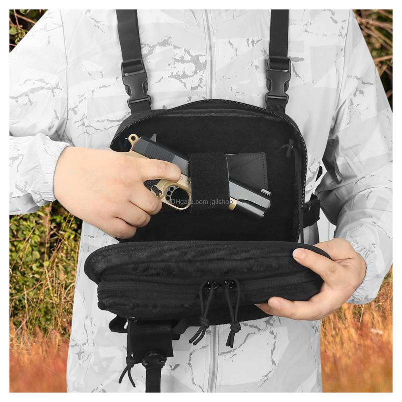 2025--Outdoor Bags Conceal Carry Sling Bag Tactical Vest Pack Chest Backpack Admin Pouch Ifak Tool Drop Delivery Sports Outdoors