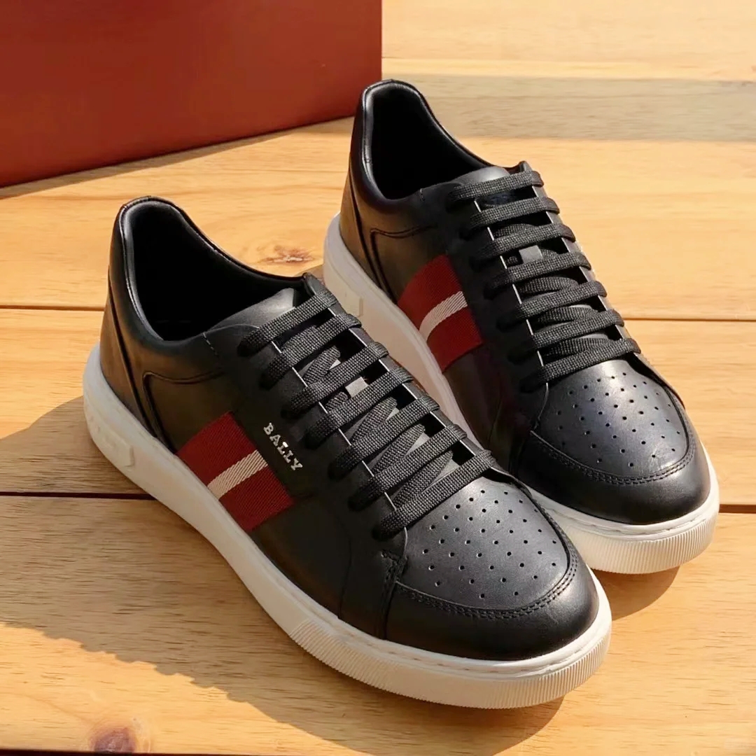 Black white Designer Shoe Man leather Tennis sneaker Ballyss Casual shoe Luxury track Run walk Shoes trainer Basketball Shoe 11 Outdoor Hike sport golf Platform shoe