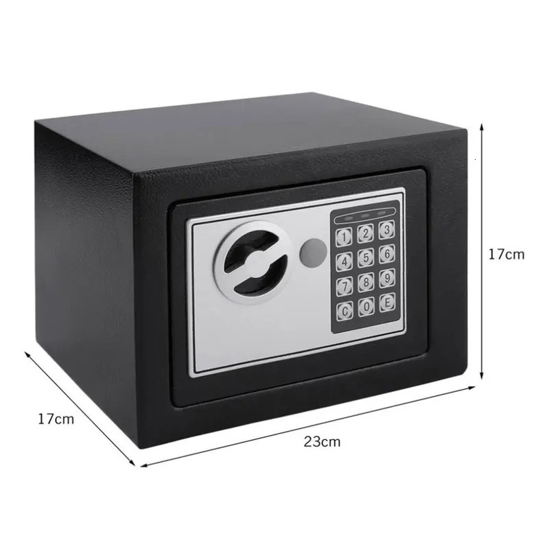Digital Safe Box Small Household Mini Steel Safes Money Bank Safety Security Box Keep Cash Jewelry Or Document Securely With Key 250328