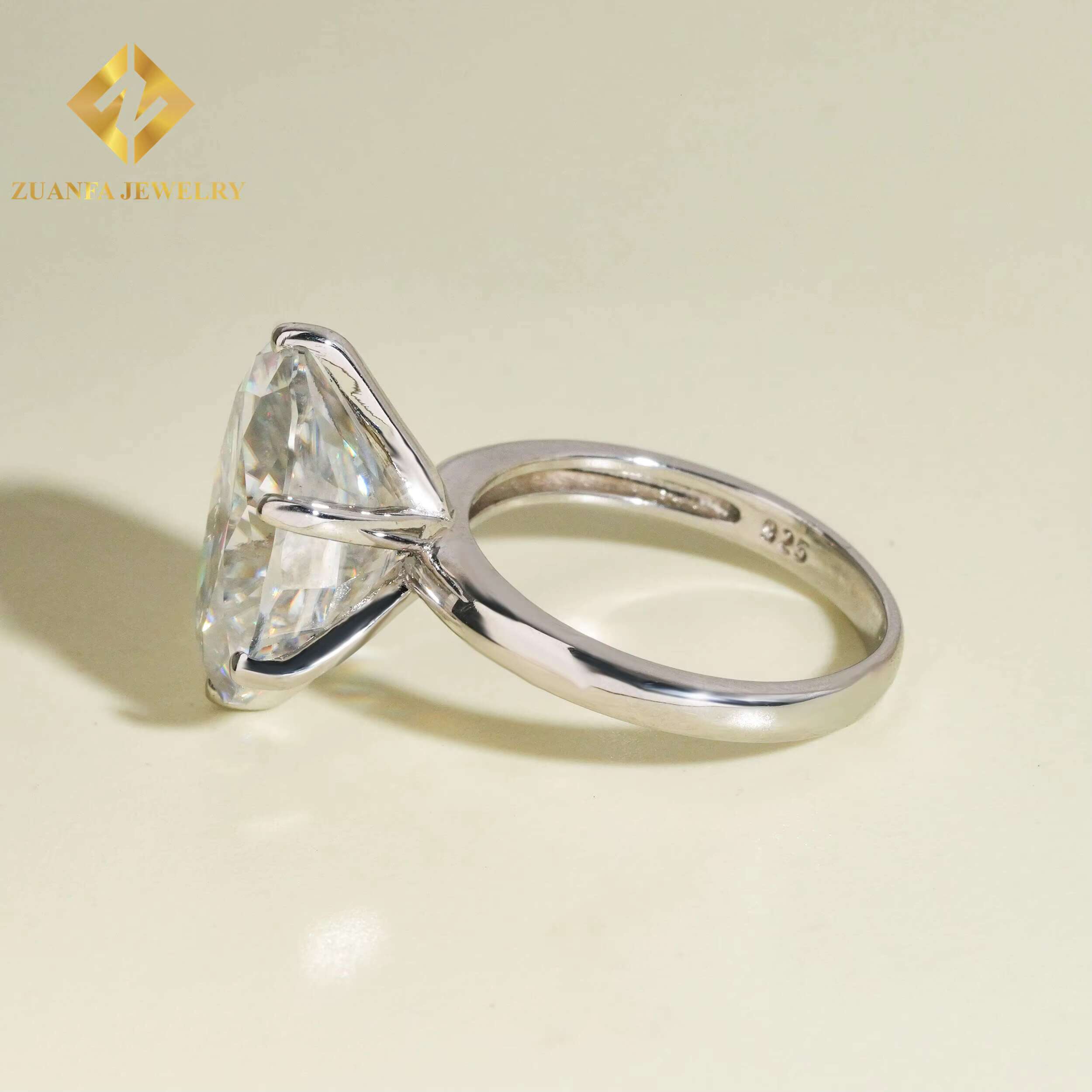 13ct Big Moissanite Jewelry 925 Sterling Silver VVS Moissanite Rings Jewelry Diamond Engagement Rings for Women