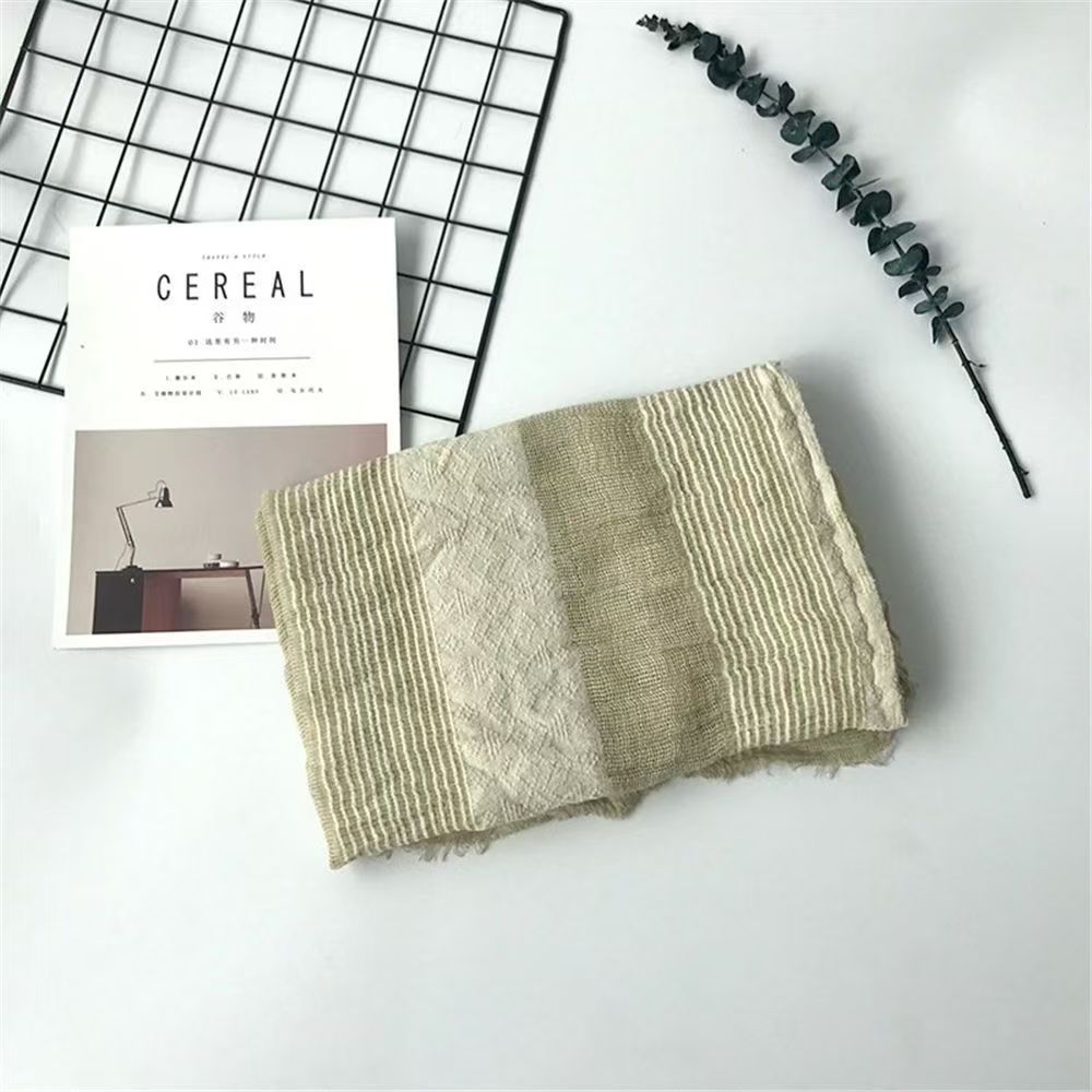 T562 autumn and winter ethnic style grid color matching scarf unique woven cotton scarf ethnic minority headscarf cold shawl