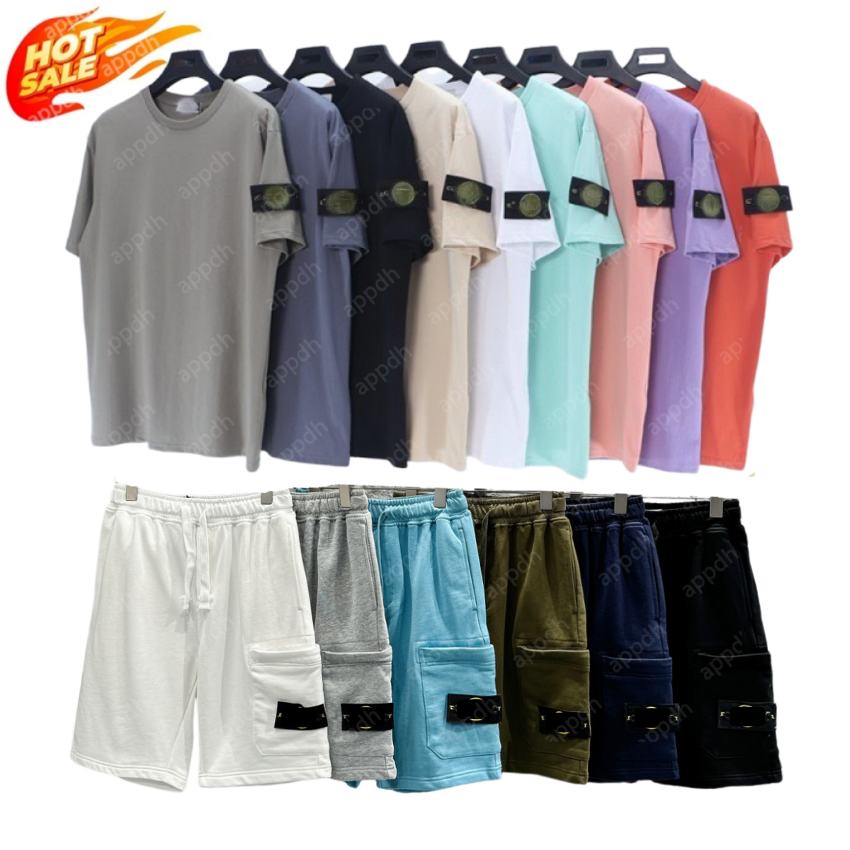 Stone Shirt Mens stone badge island shirts Track Pant Nylon Swim Shorts Loose Outdoor Street Man Jogging Shorts Fitness Sweatpants