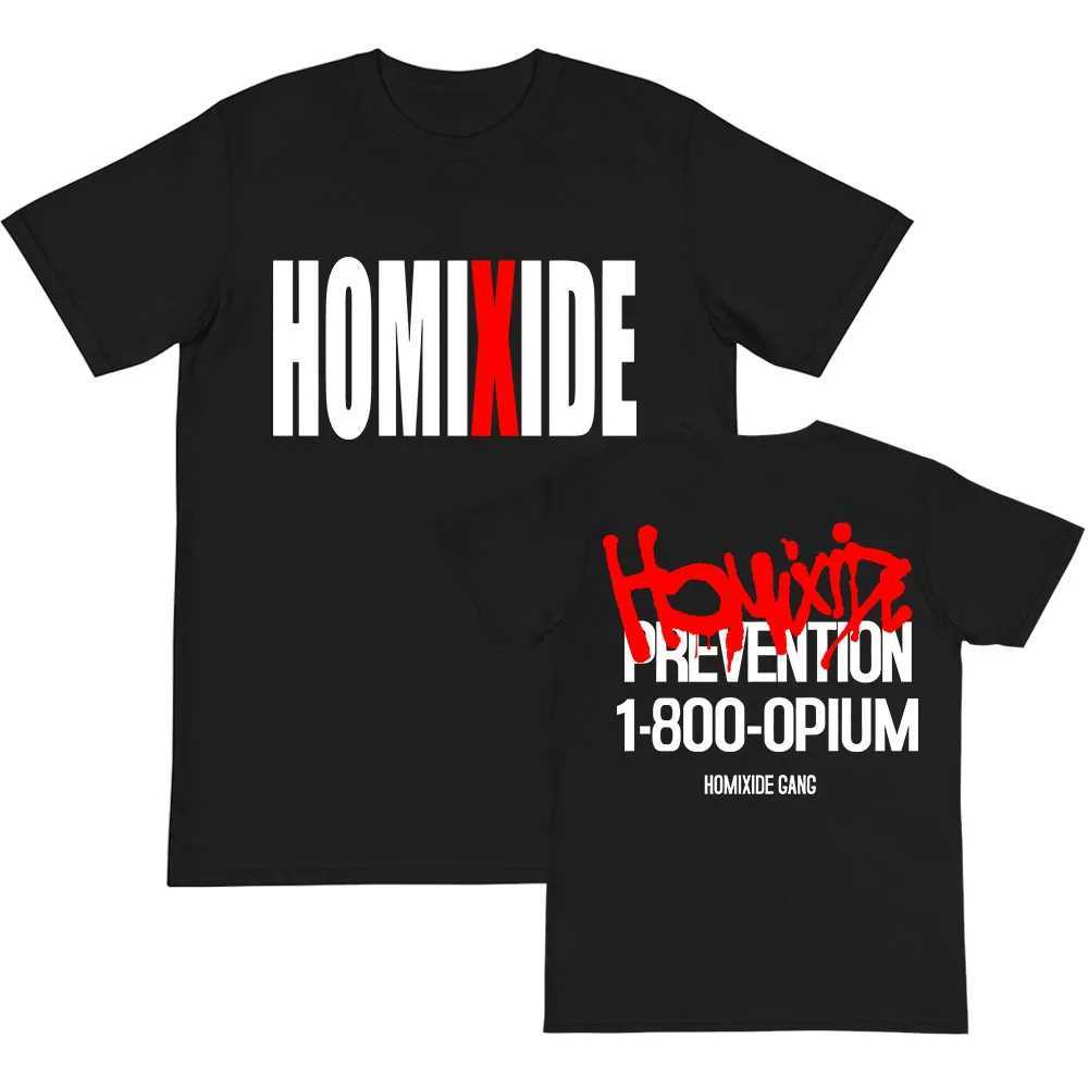 Rock Band HXG Homixide Gang Tshirts Camisetas Summer Cotton Short Sleeve T-shirt Men Women Clothing Graphic Tee Grunge Print Top X250329