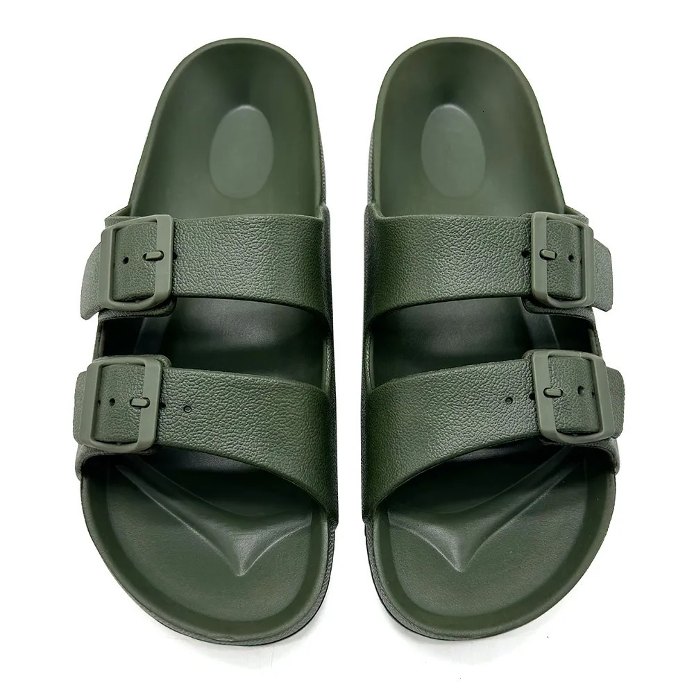 Mens Summer Flip Flops Outdoor Slippers Soft EVA Beach Slippers Home Indoor Slides Comfortable Solid Color Couple Sandals Shoes 250328