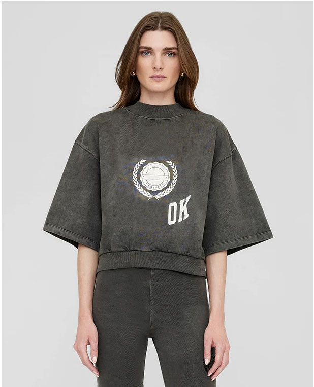 New short sport tees harvey washed black cotton tshirts women designer short sleeved tops t shirts