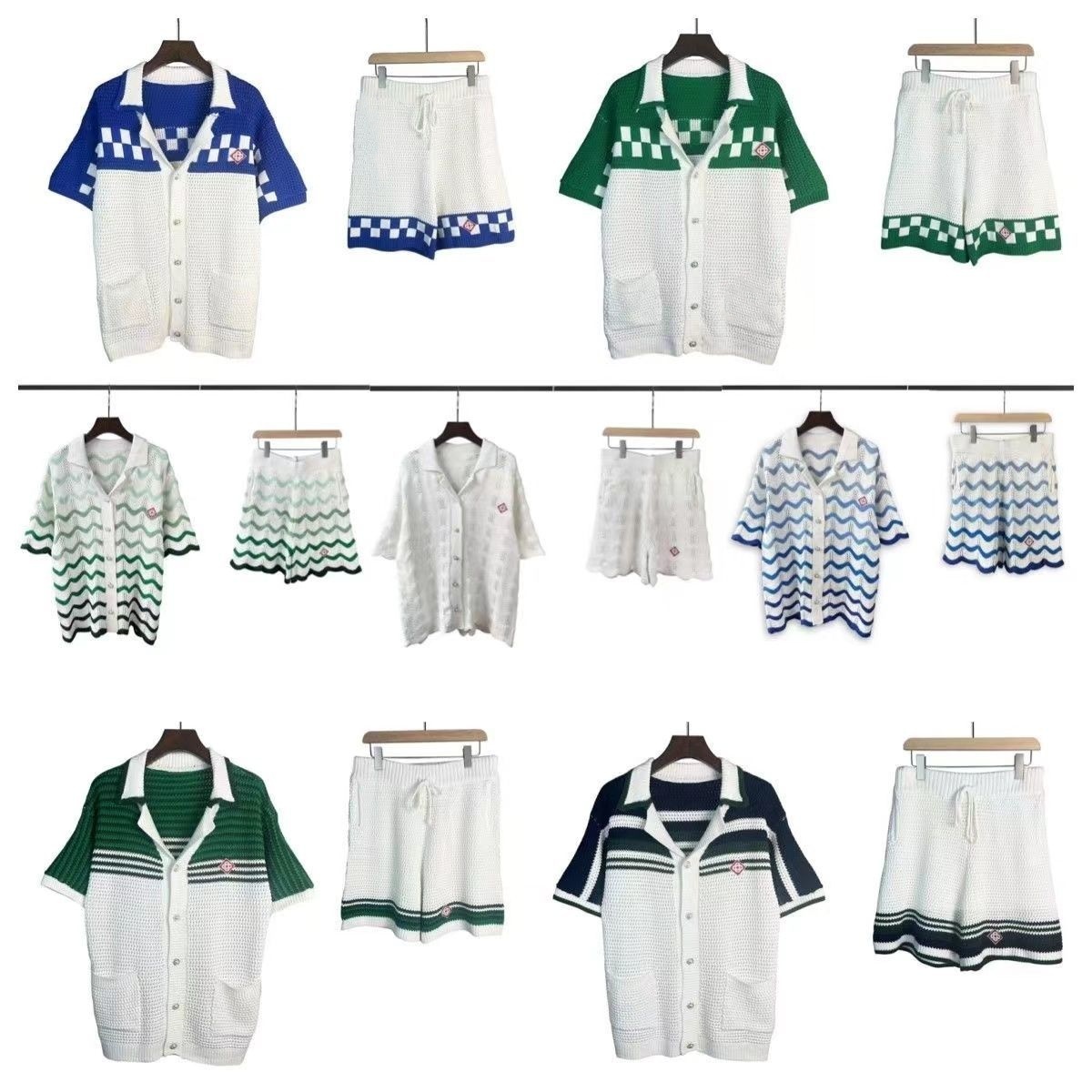 2025 knitted designer shirts men and women loose button up shirt hawaiian summer outwear