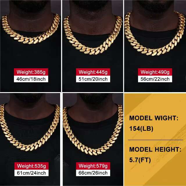 Wholesale Hip Hop Jewelry for Women Luxury 14K18K24K Gold Plated Choker Solid Miami Cuban Links Chains Necklace/bracelet for Men