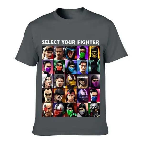Men Tshirt Select Your Fighter Umk3 Mortal Kombat T Shirt Printed T-Shirt Tees Top X250329