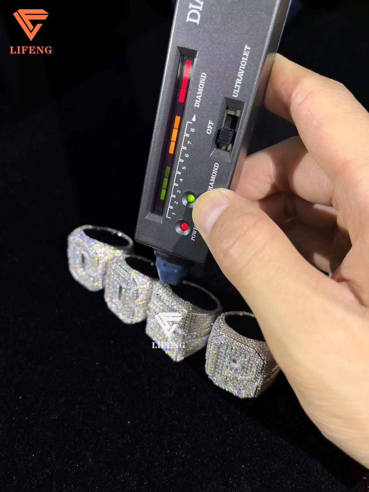 Luxury Jewelry Trendy Ring 925 Sterling Silver Iced Out VVS Moissanite Diamond Engagement Ring Custom HipHop Letter Ring for Men
