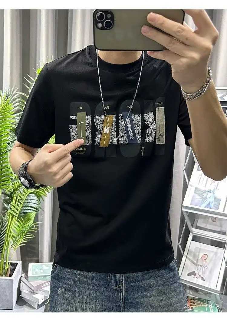 Fashionable summer designer mens T-shirt original brand clothing casual cotton T-shirt mens ONeck short sleeved street clothing ultra-thin T-shirt W25