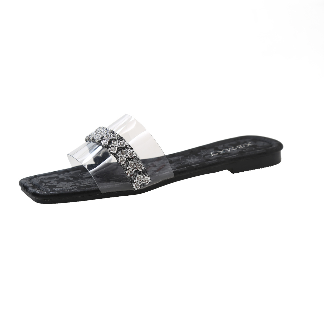 slippers Designer Flat bottomed slippers free Shipping Water drill straight drag Wear versatile slippers outside Off white black green slippers HOT 20