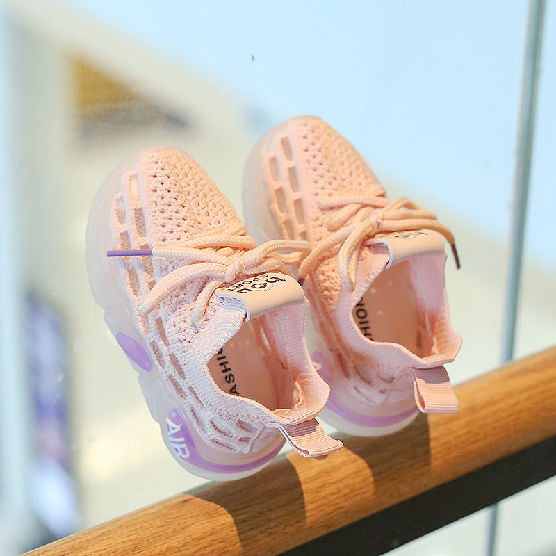 Baby Toddler Shoes Soft Breathable Knitting Infant Sneaker Light Non-Slip 0 - 6 Year Kidsnest Boy Girl First Walkers Kid Shoes Sizes US0.5C-US10C K073