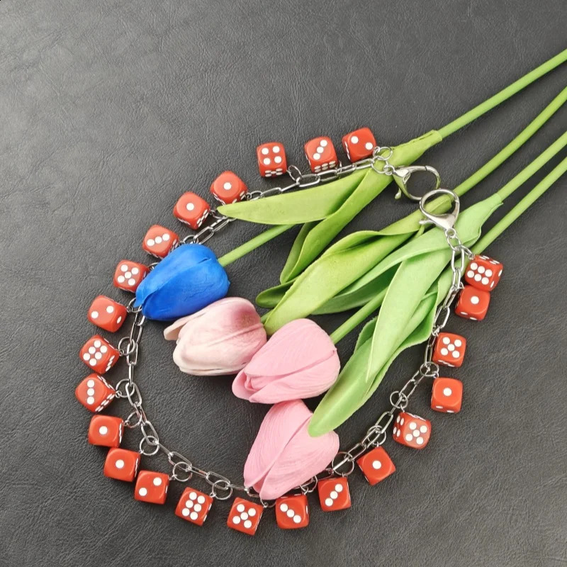 Original DIY Dice Pants Chain Punk Hip Hop Men and Women One Waist Pendant 24 Color Motorcycle Chain Y2K Accessories 250326