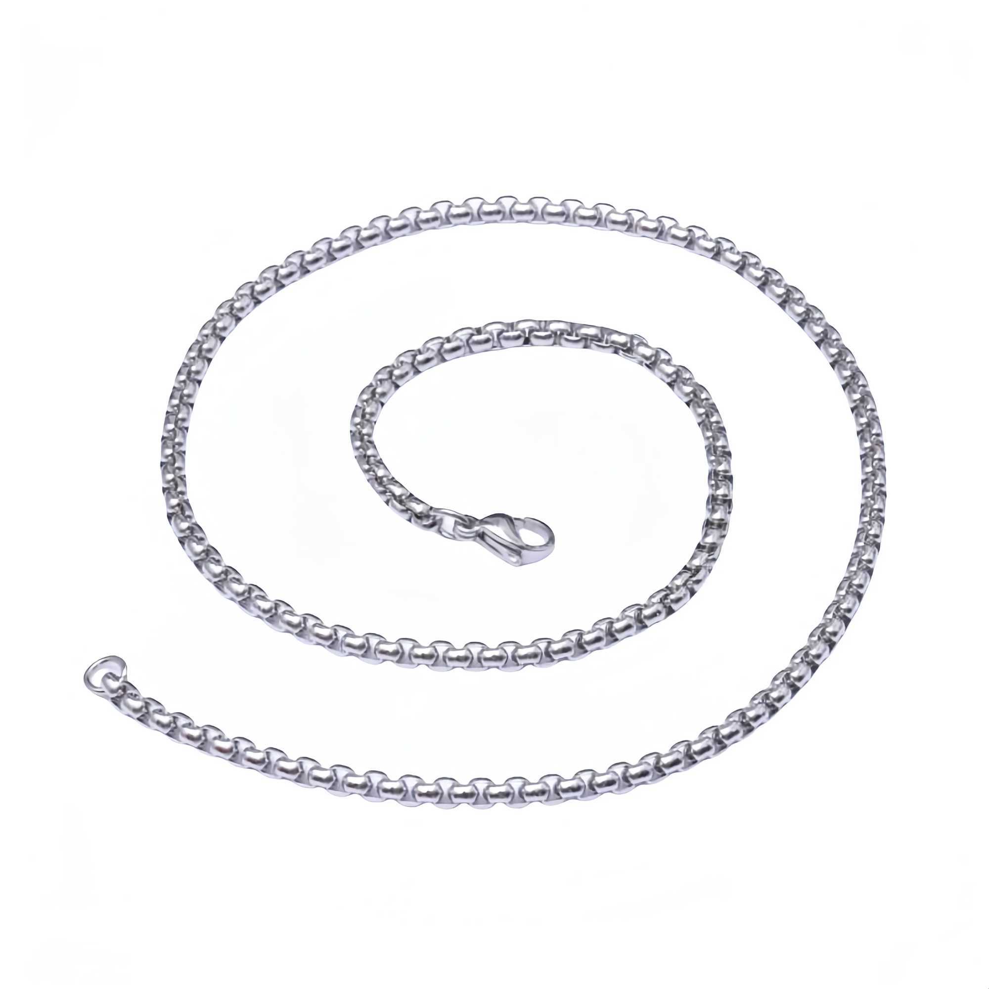 Hmey 2/3/4/5mm Mens Black Galvanized Stainless Steel Square Rolo Box Chain Womens Necklace Jewelry Gift Bracelet Accessories Y250329