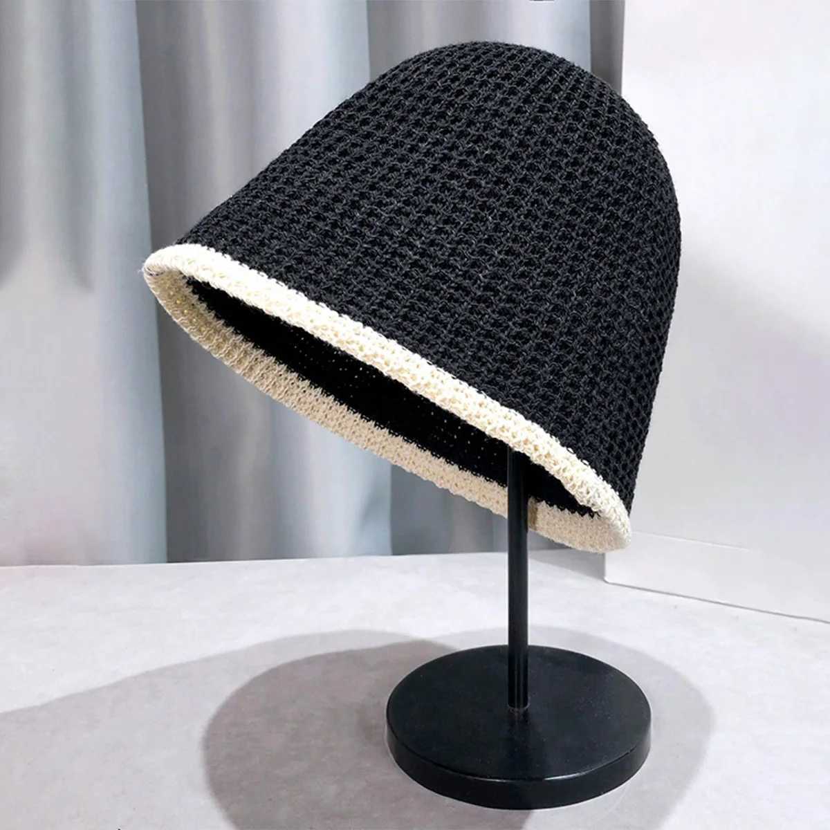 Summer Thin Breathable Fisherman Hat Trendy Sunshade Basin Hat Internet Celebrity Versatile Fashion Short Brim Woven Bucket Hat X250329