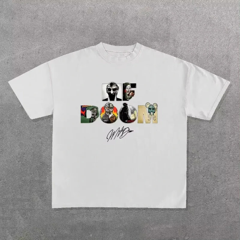 2025 MF Doom Illest Villains Oversized Graphic T Shirt Harajuku Goth Streetwear Vintage Pro Choice Shirts Y2k Top Gothic 250324