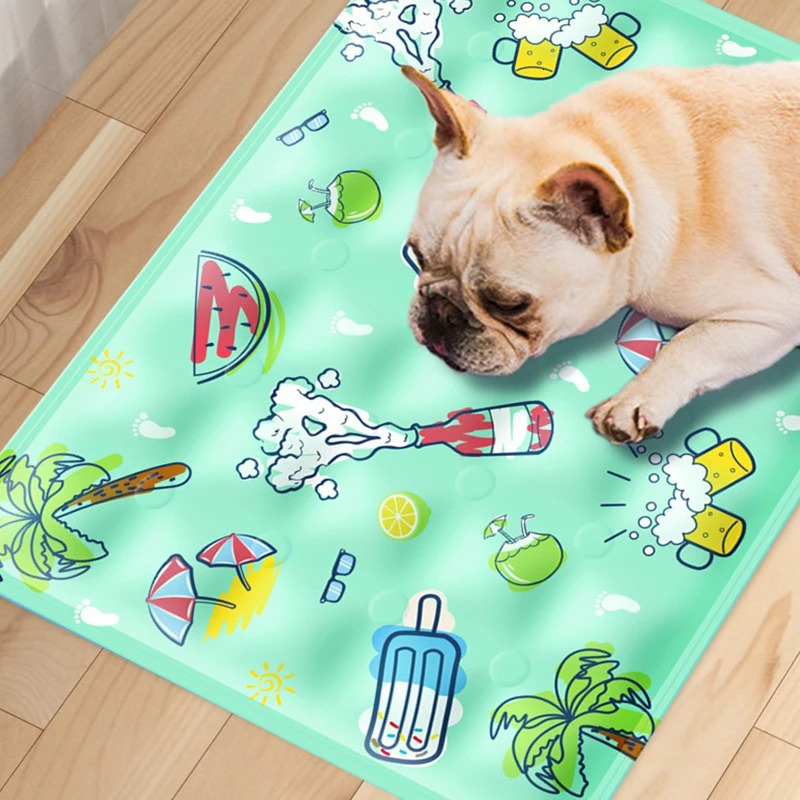 Summer Pet Cooling Mat Breathable Ice Blanket for Dogs Cats Pets Sleep Cold Bed Washable Ice Silk Pads Cushion Pet Accessories 250422