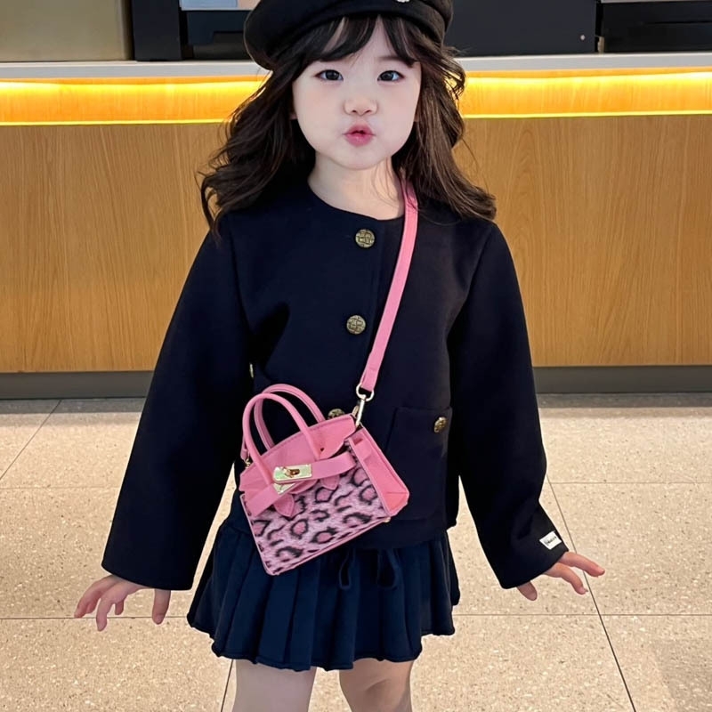 Trend everything leopard-print mini Kelly bag girl with cross body change pocket red packets