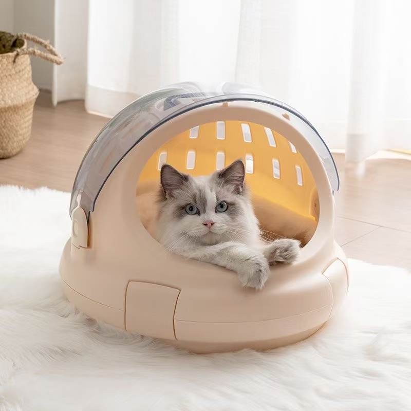Cat bag Airline bag for Going out portable cat and dog backpack Portable translucent breathable pet bag for cat litter