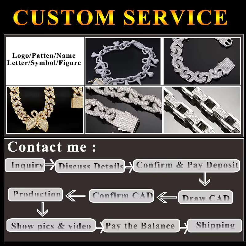 Fast Delivery 15mm 4 Rows Stone VVS Moissanite Iced Out Diamond 925 Cuban Link Chain