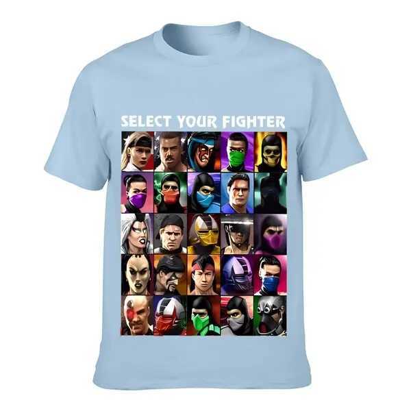 Men Tshirt Select Your Fighter Umk3 Mortal Kombat T Shirt Printed T-Shirt Tees Top X250329