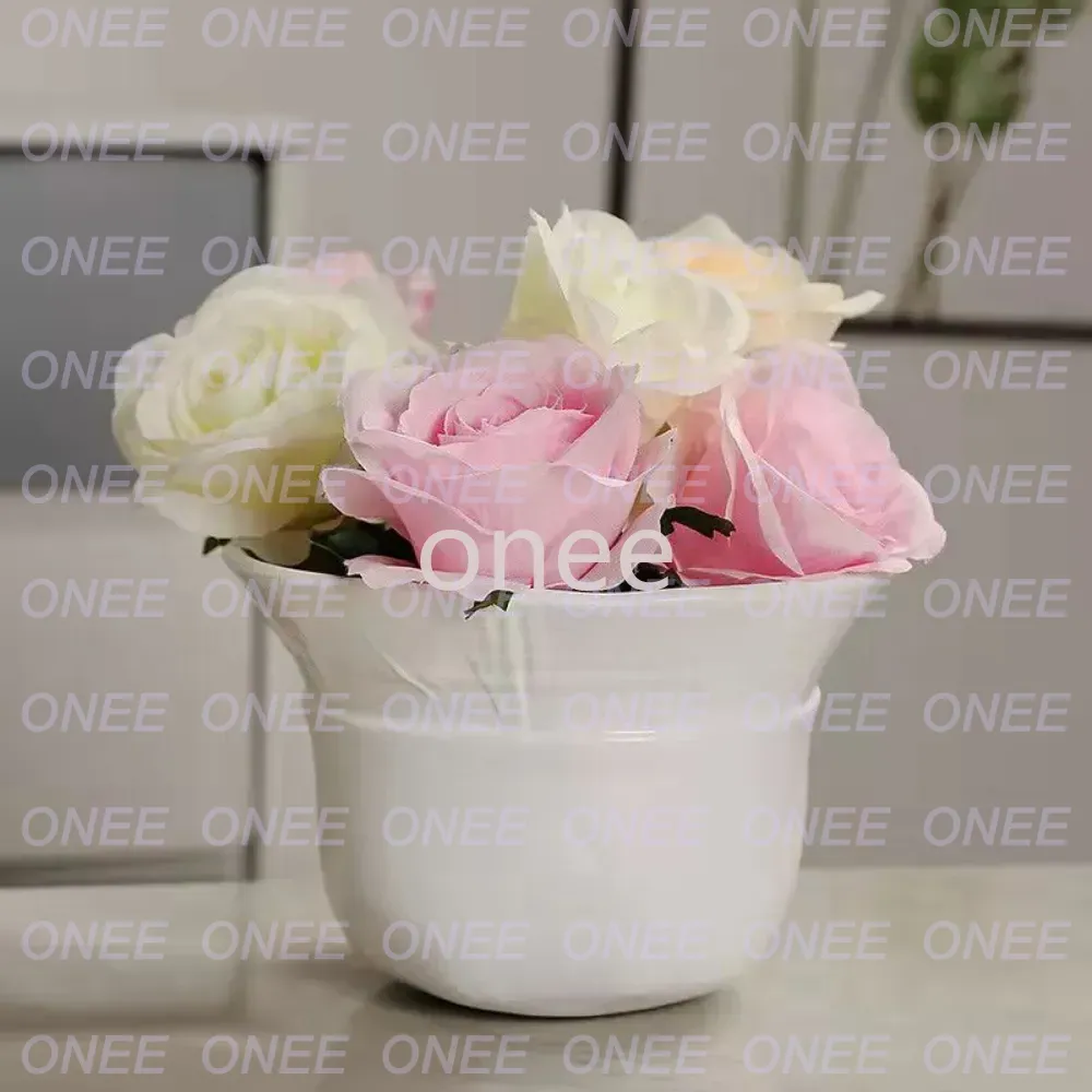 Top Nordic Home Decor Resin Flowers Bag Vase Study Office Wedding Dining Table Flower Pot Handbag Living Room Sculpture