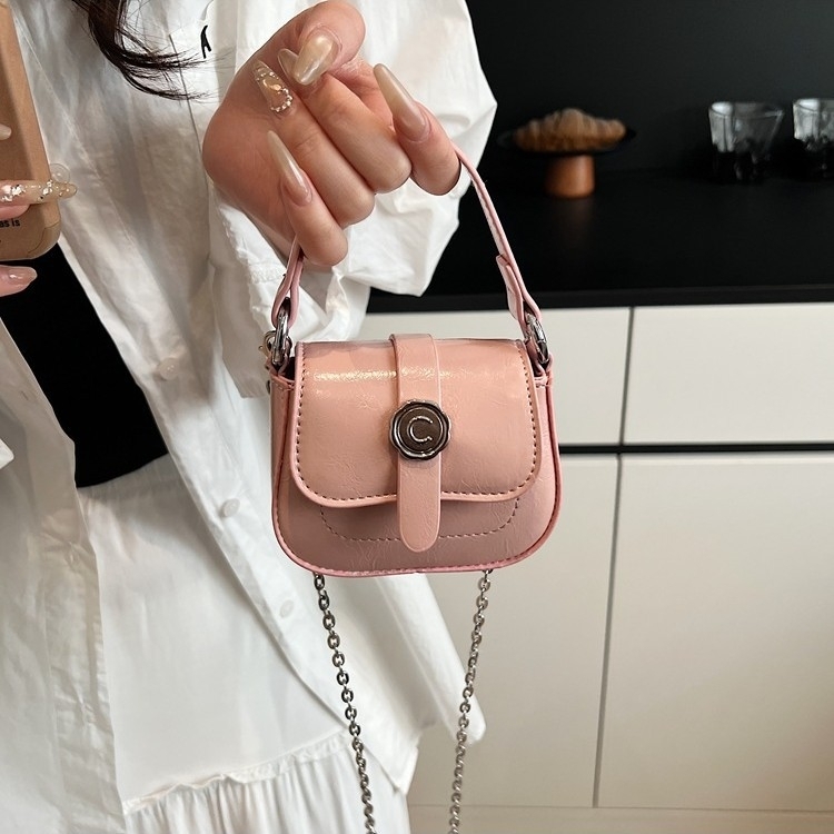 Fashion senior sense saddle bag new girl small bag Korean parent-child diagonal bag
