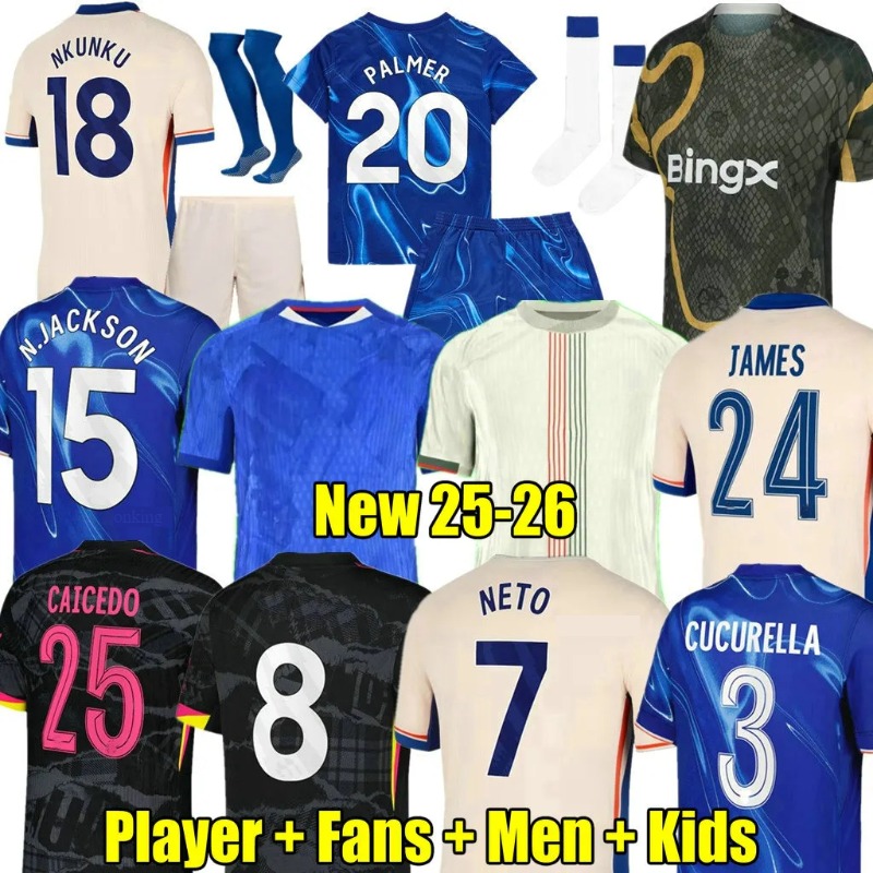 24 25 26 PALMER s tracksuit Caicedo Nkunku Jackson soccer jersey Disasi Fernandez Mudryk JAMES STERLING football shirt men kids sets Training SANCHO football jersey