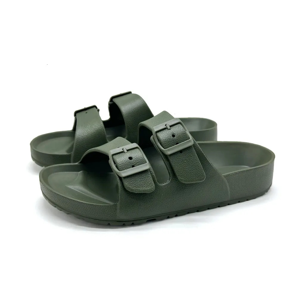 Mens Summer Flip Flops Outdoor Slippers Soft EVA Beach Slippers Home Indoor Slides Comfortable Solid Color Couple Sandals Shoes 250328