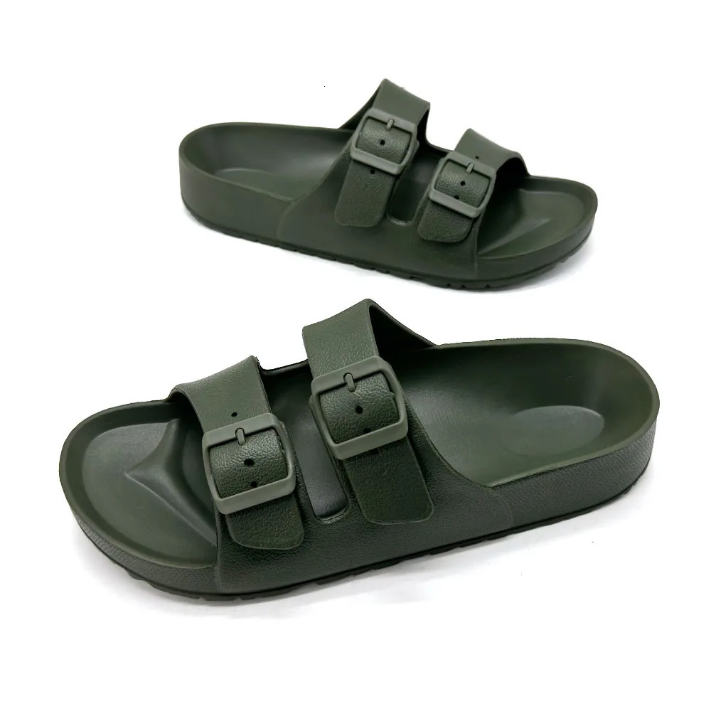 Mens Summer Flip Flops Outdoor Slippers Soft EVA Beach Slippers Home Indoor Slides Comfortable Solid Color Couple Sandals Shoes 250328