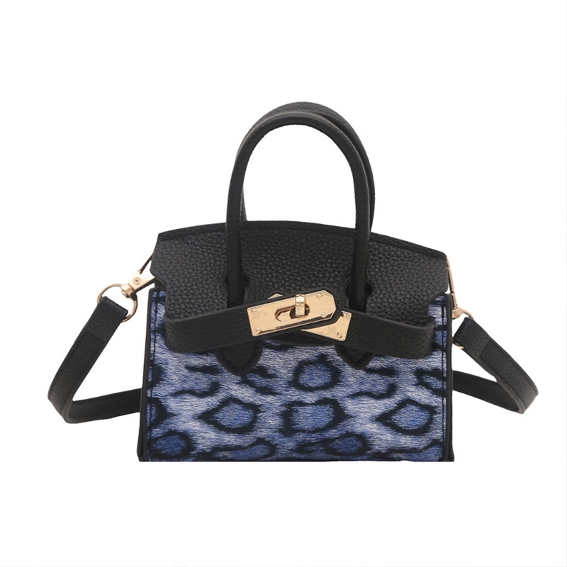 Trend everything leopard-print mini Kelly bag girl with cross body change pocket red packets