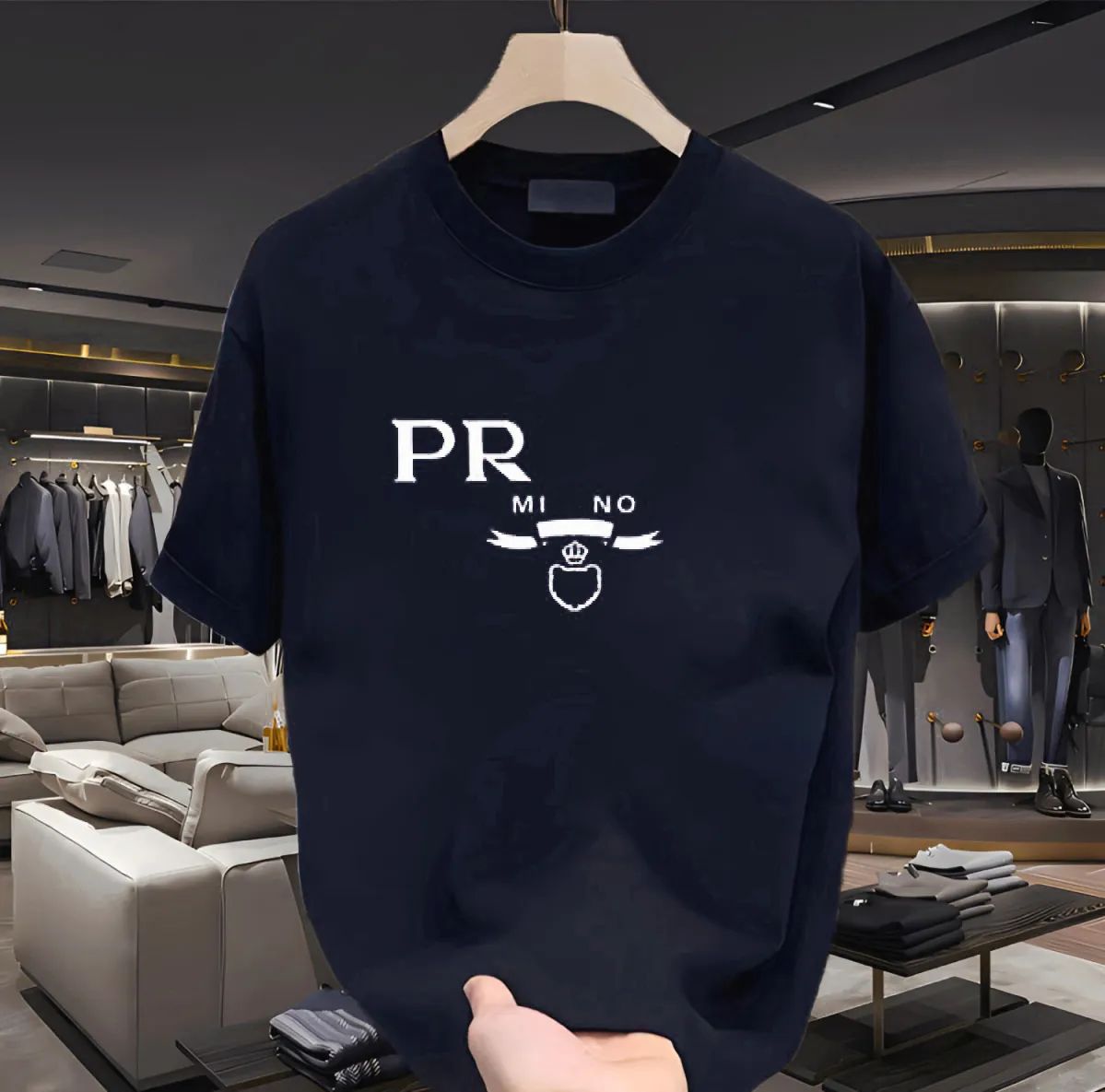 Mens T-Shirt Designer Short Sleeved High-End High-Quality Letter Pattern Cotton Polo Shirt Couple Top Asian