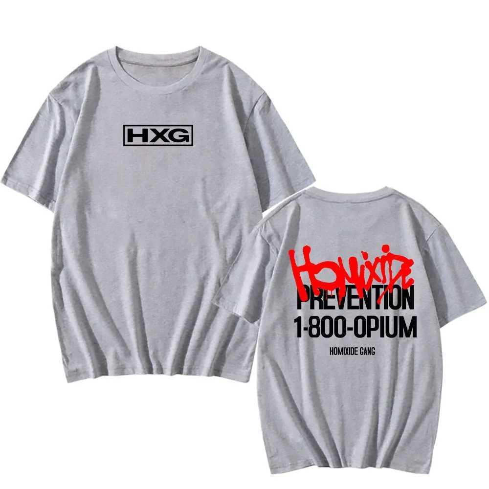 Rock Band HXG Homixide Gang Tshirts Camisetas Summer Cotton Short Sleeve T-shirt Men Women Clothing Graphic Tee Grunge Print Top X250329