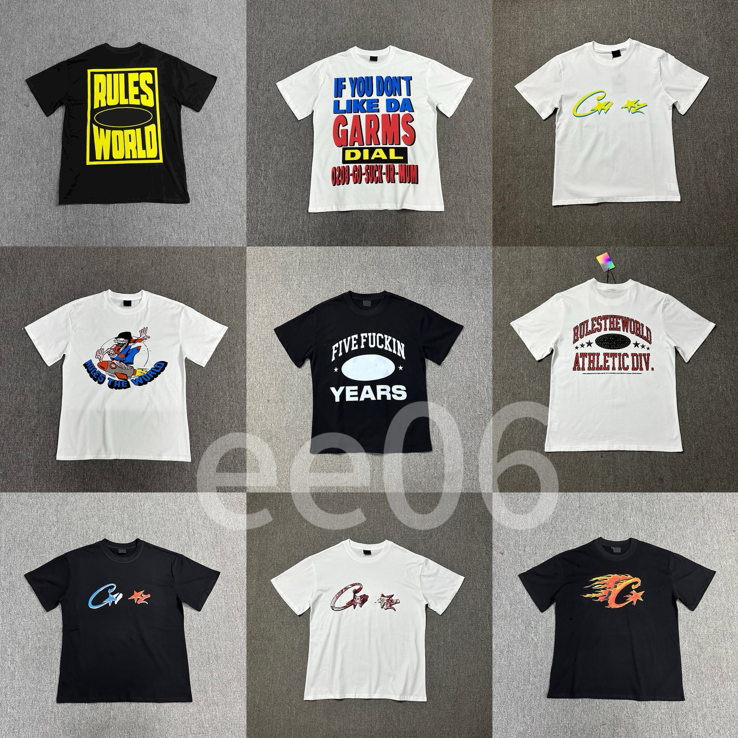 Men's T-shirt Designer Letter Printed T-shirt Men's and Women's Y2k Star Stacked Loose T-shirt Wide T-shirt Gothic Slimming Ropa Shirt D3